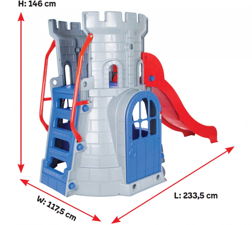 PILSAN Spatiu de joaca cu tobogan Castle Slide Blue