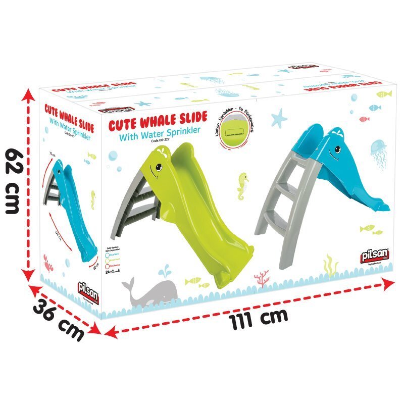 PILSAN Tobogan cu sistem de atasare la apa Dolphin Water Slide Verde