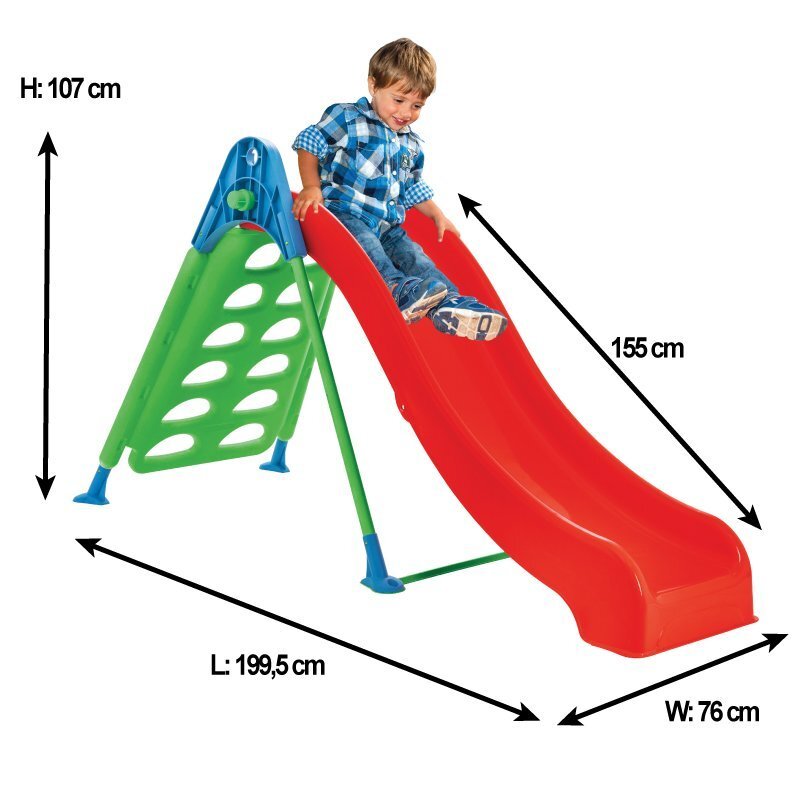 PILSAN Tobogan pentru copii Climber Slide cu scara multifunctionala tip perete de catarare utilizare interiorexterior greutate admisa 35kg panta 155 cm