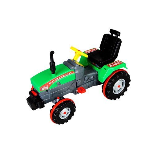 PILSAN Tractor cu pedale pentru copii Operated Green cu scaunel reglabil si detasabil transmisie pe lant cu volan spatar si claxon dimensiune 102 x 53 x 66 cm
