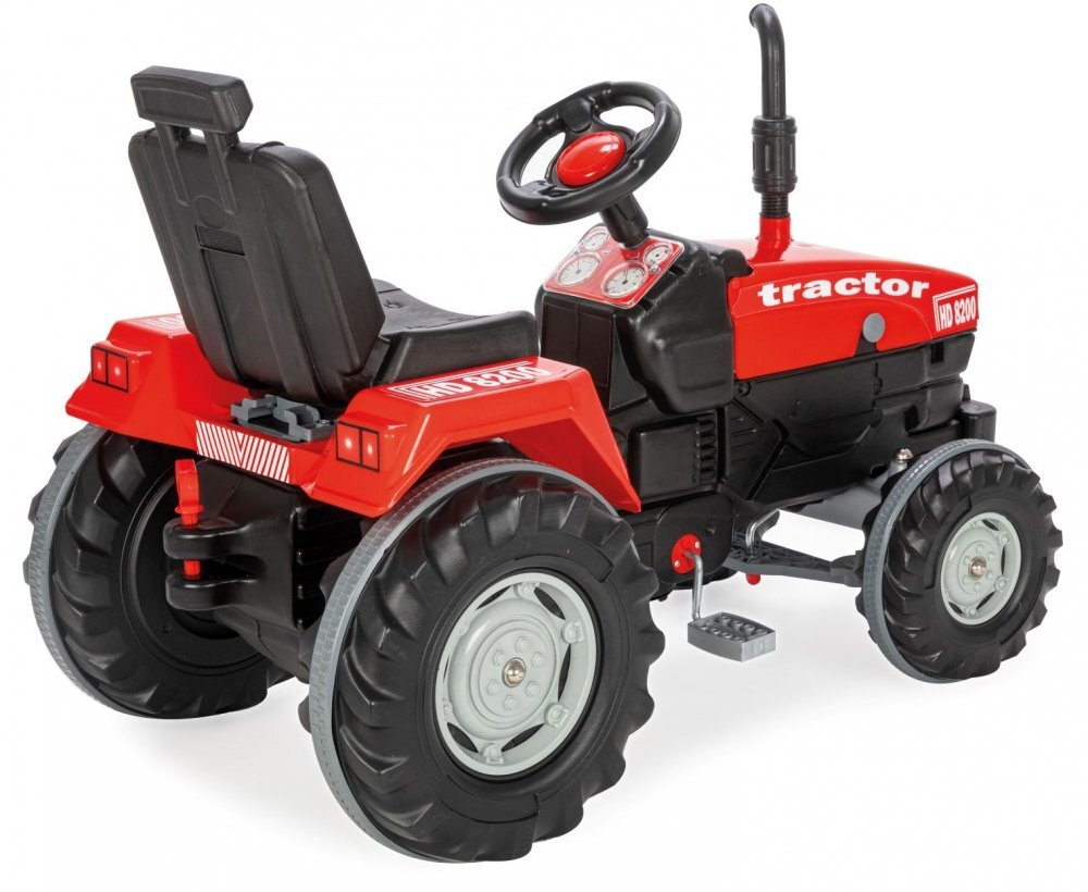 PILSAN Tractor cu pedale pentru copii Operated Red cu scaunel reglabil si detasabil transmisie pe lant cu volan spatar si claxon dimensiune 102 x 53 x 66 cm