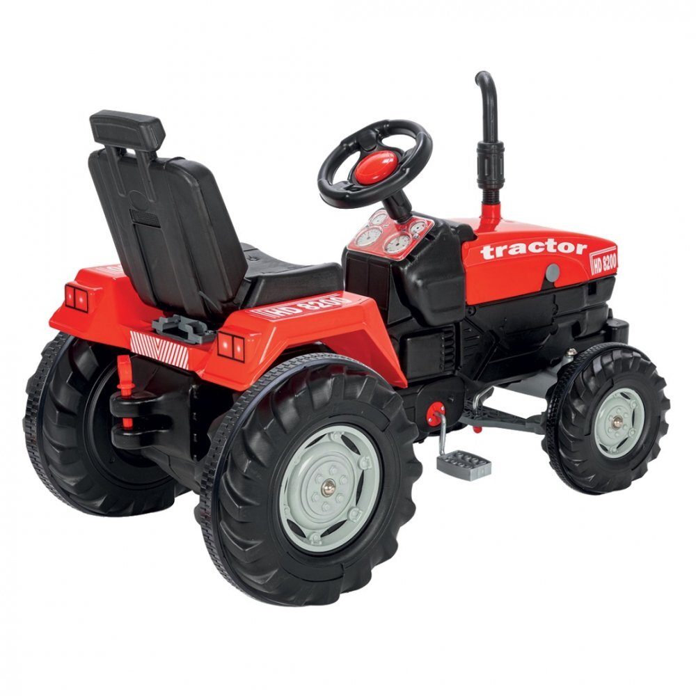 PILSAN Tractor cu pedale pentru copii Operated Red cu scaunel reglabil si detasabil transmisie pe lant cu volan spatar si claxon dimensiune 102 x 53 x 66 cm