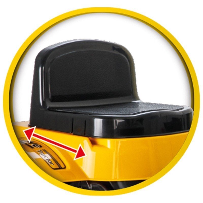 PILSAN Tractor pentru copii Active Yellow cu pedale si cupa transmisie pe lant volan cu claxon spatar scaun reglabil greutate admisa 50 kg