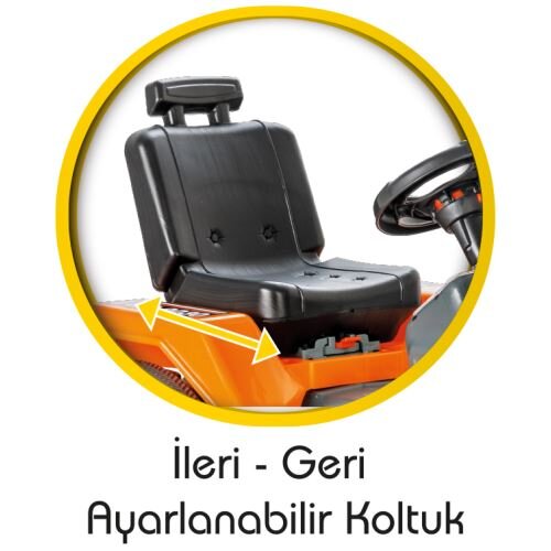 PILSAN Tractor pentru copii Operated cu pedale cupa mobila volan spatar si claxon dimensiune 54 x 126 x 66 cm