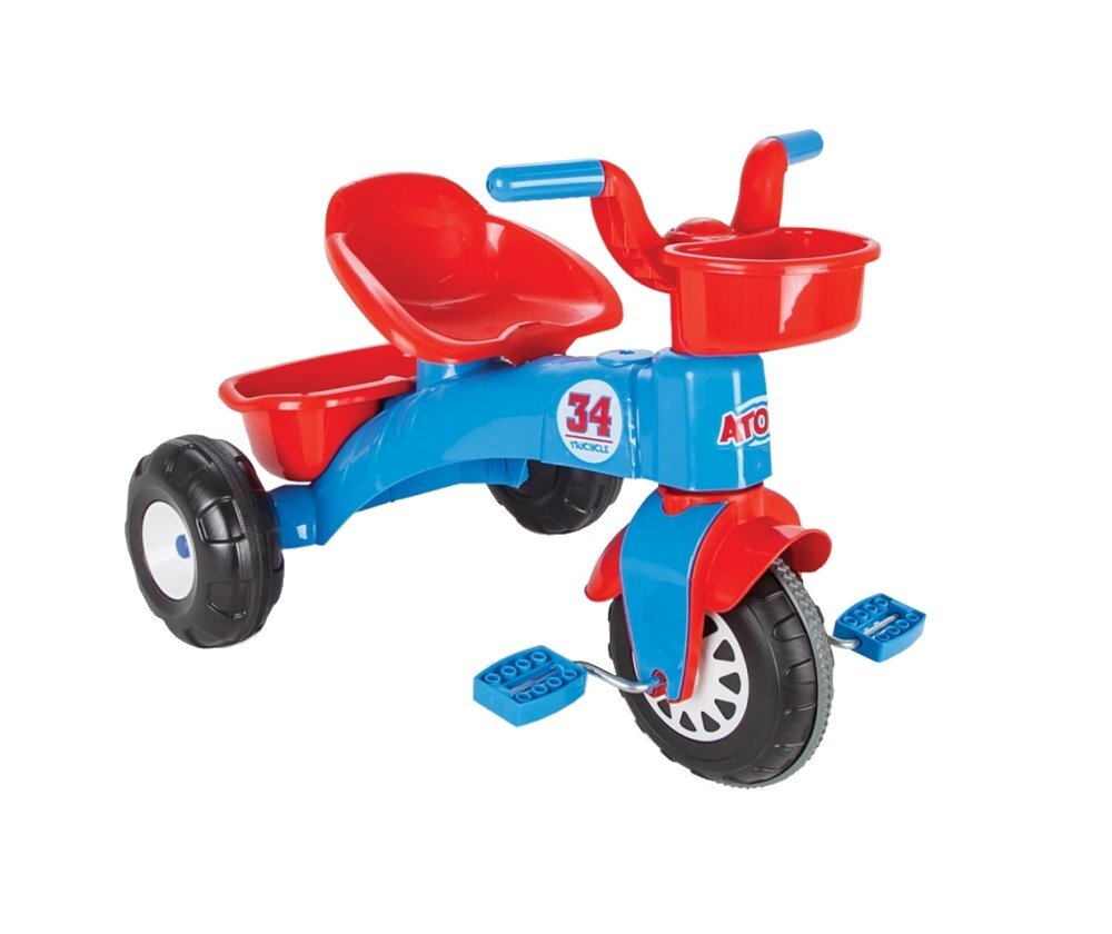 PILSAN Tricicleta pentru copii Atom Bike Red cu cosulet depozitare si greutate maxima suportata 35 kg