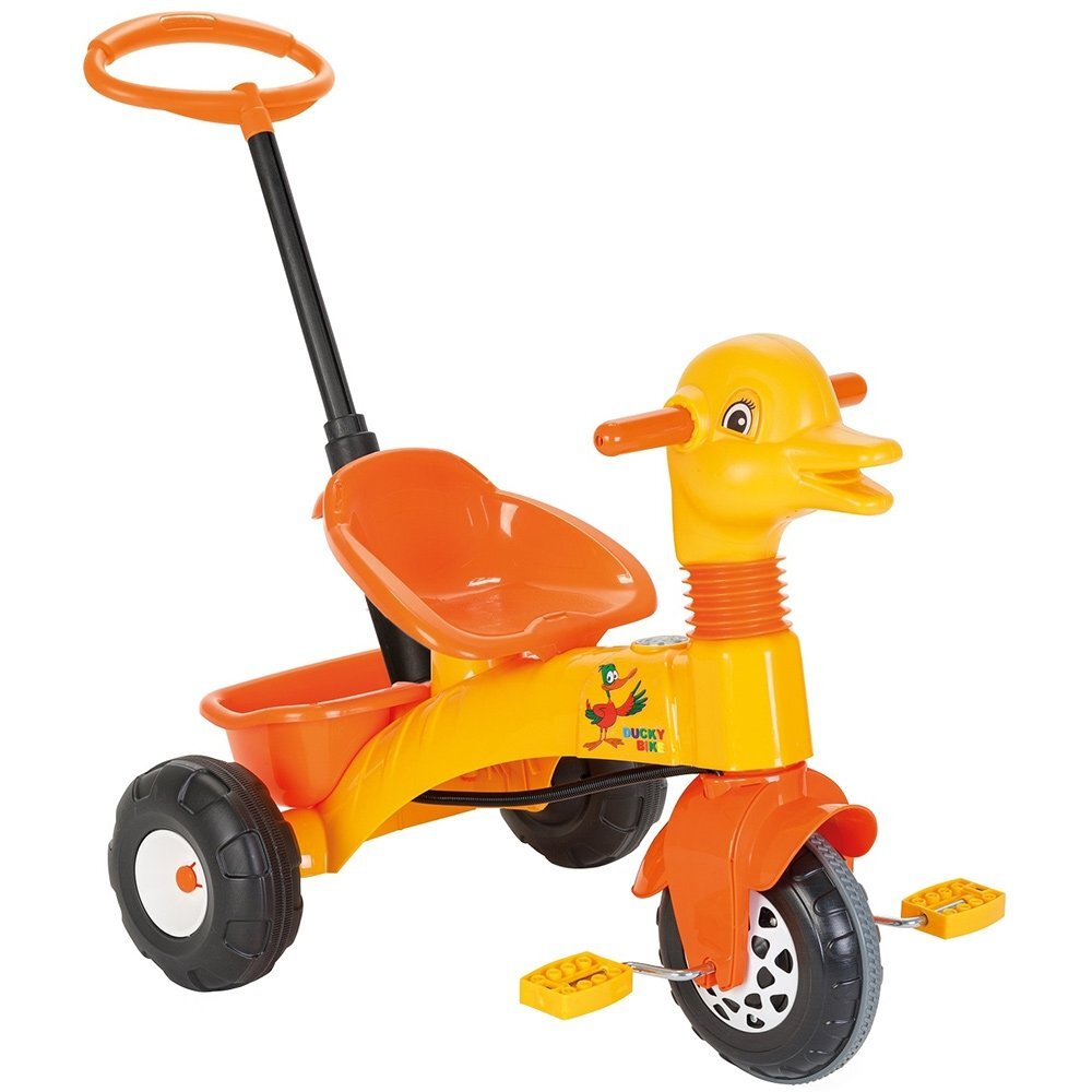 PILSAN Tricicleta pentru copii Duck Yellow sistem roata libera control al directiei spatiu de depozitare greutate admisa 35 kg