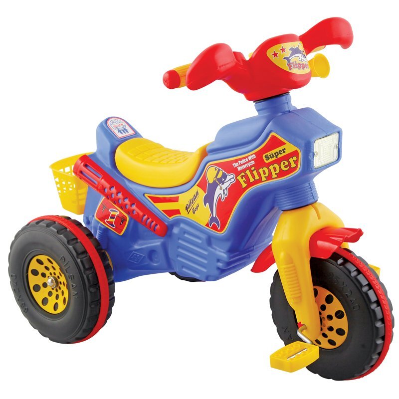 PILSAN Tricicleta pentru copii Flipper cu claxon si cosulet greutate maxima suportata 50 kg