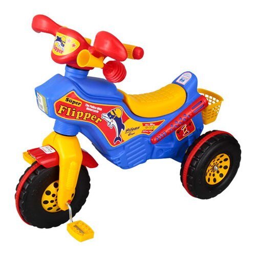PILSAN Tricicleta pentru copii Flipper cu claxon si cosulet greutate maxima suportata 50 kg