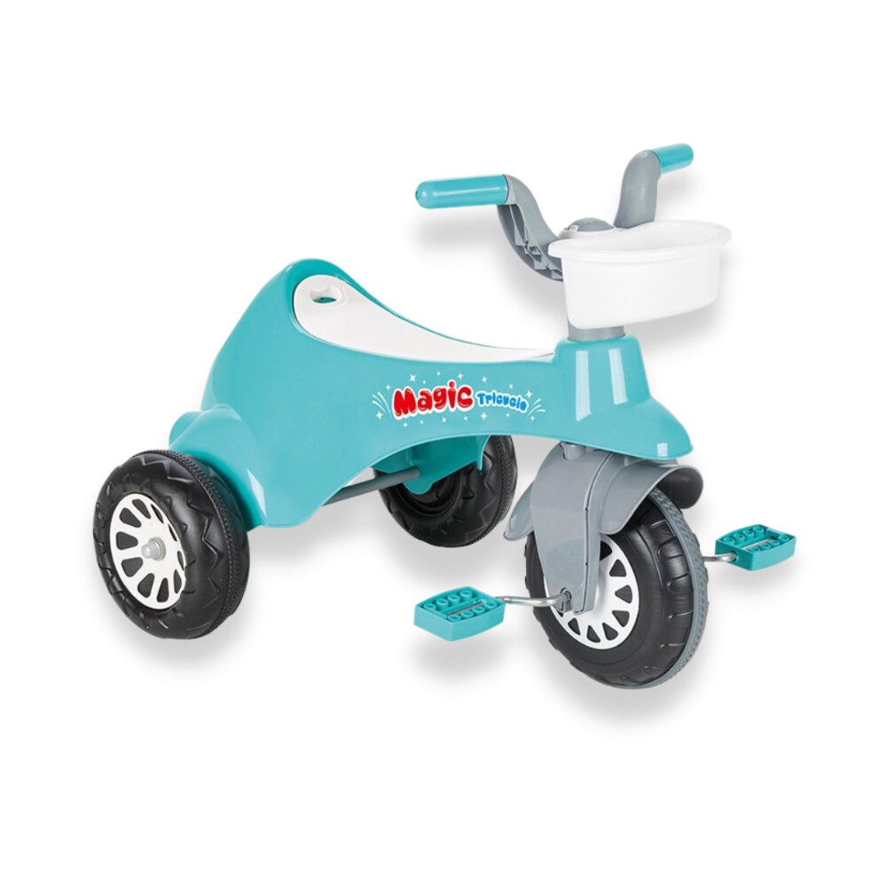 PILSAN Tricicleta pentru copii Magic Turquoise cu spatiu de depozitare de la 3 ani pana la 35 kg