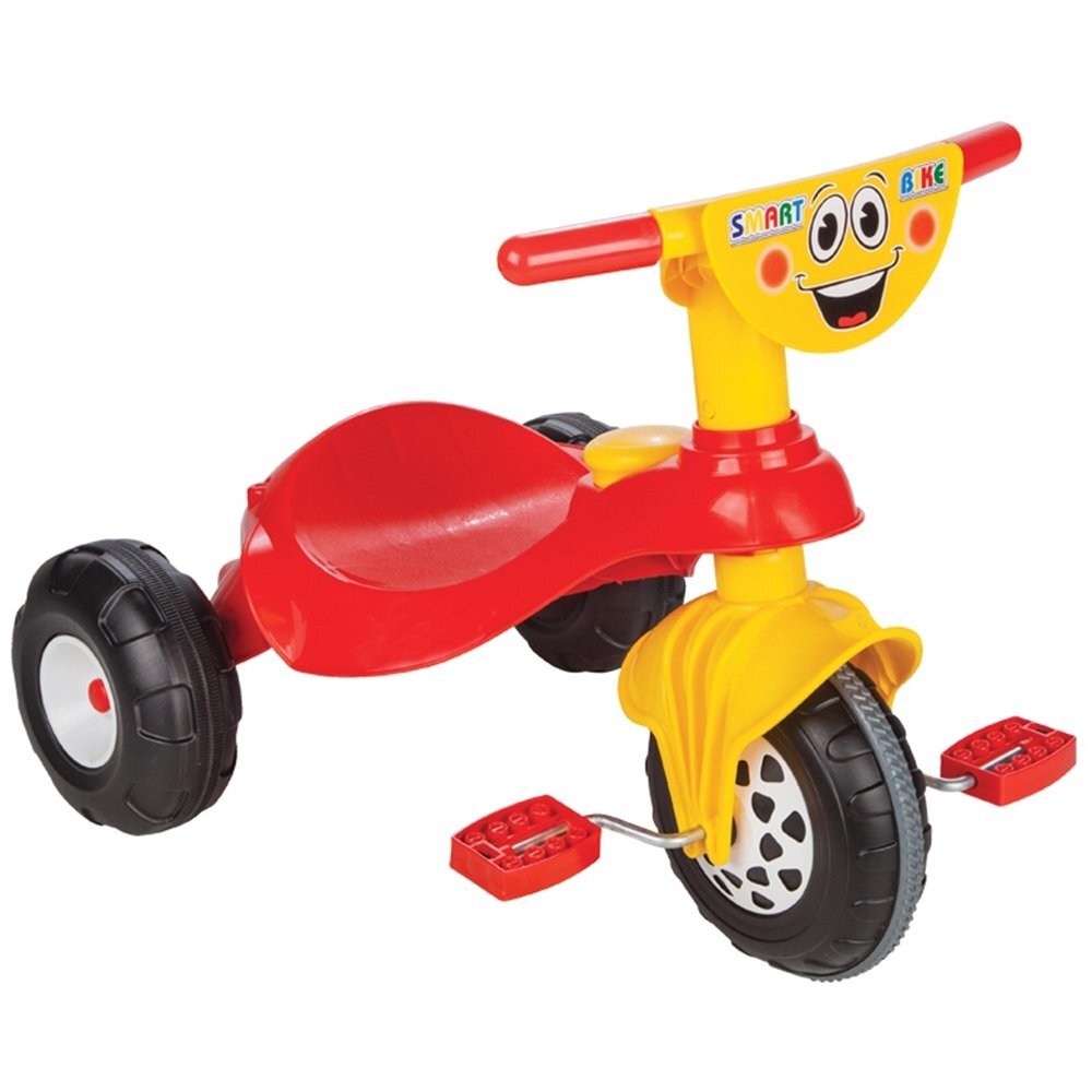 PILSAN Tricicleta pentru copii Smart Red cu pedaledesign ergonomic si durabilroti rezistenteusor de manevrat de la 3 ani pana la 35 kgclaxon inclus