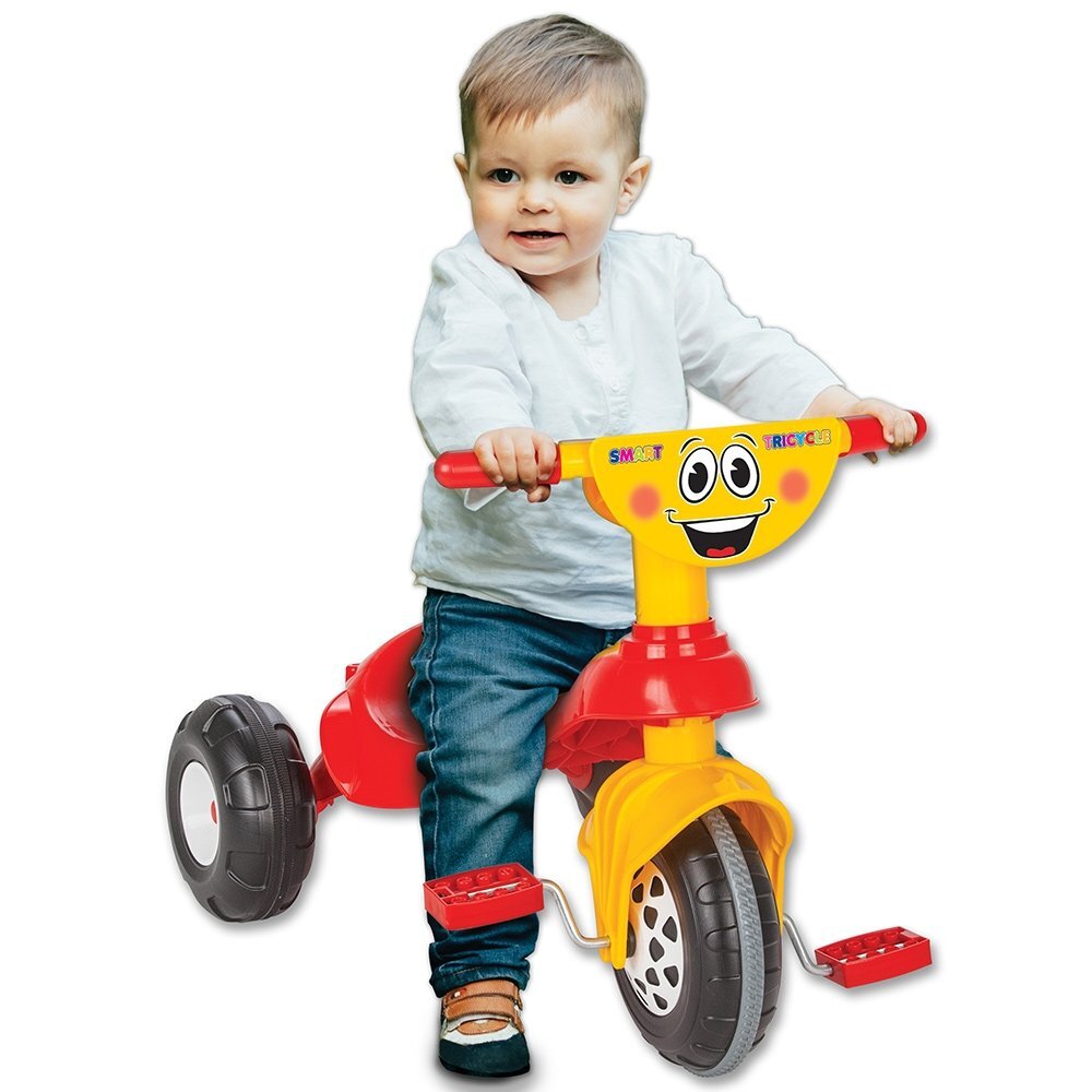 PILSAN Tricicleta pentru copii Smart Red cu pedaledesign ergonomic si durabilroti rezistenteusor de manevrat de la 3 ani pana la 35 kgclaxon inclus