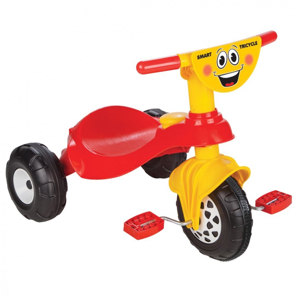 PILSAN Tricicleta pentru copii Smart Red cu pedaledesign ergonomic si durabilroti rezistenteusor de manevrat de la 3 ani pana la 35 kgclaxon inclus