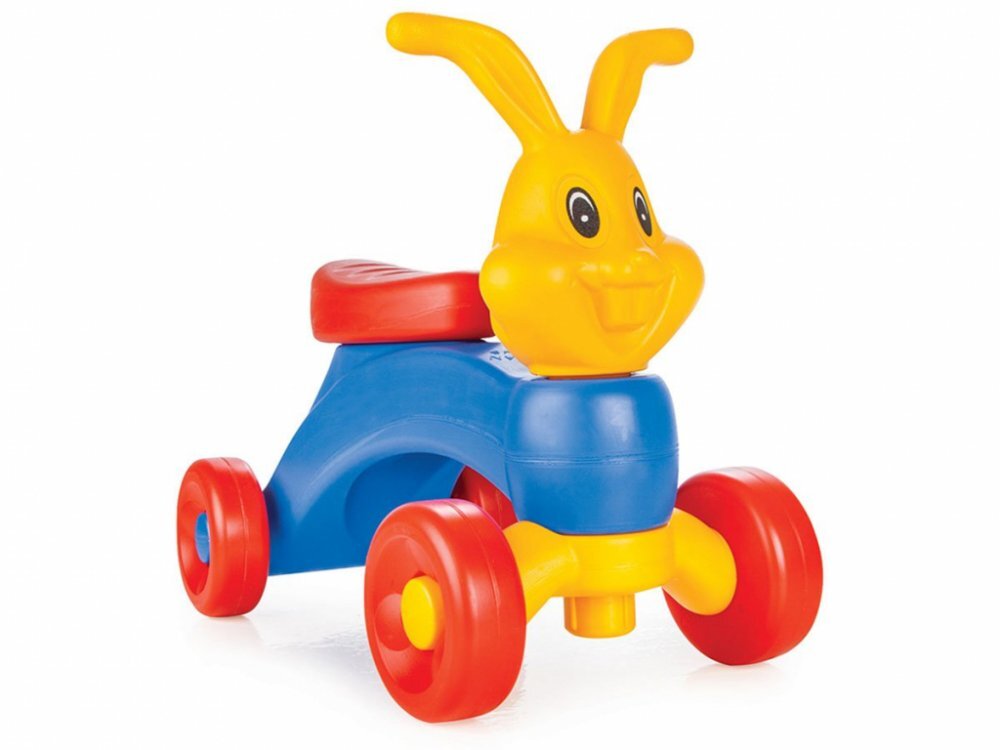 PILSAN Vehicul ride on fara pedale pentru copii Bunny Friends Blue din plastic durabilpiese demontabilemanere tip urechiuseroti din plastic rezistentde la 3 anigreutate admisa 35kgin geanta