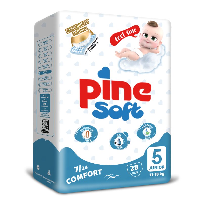 Pine Scutece pentru bebelusi Soft Pachet Advantage Junior 11-18 kg x 28 buc