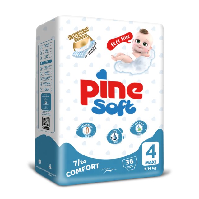 Pine Scutece pentru bebelusi Soft Pachet Advantage Maxi 7-14 kg x 36 buc