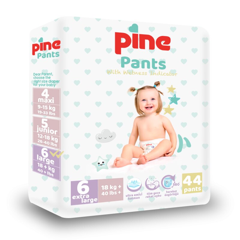 Pine Scutece tip chilot pentru bebelusi Pants Pachet Advantage Extra Large +18 kg x 44 buc