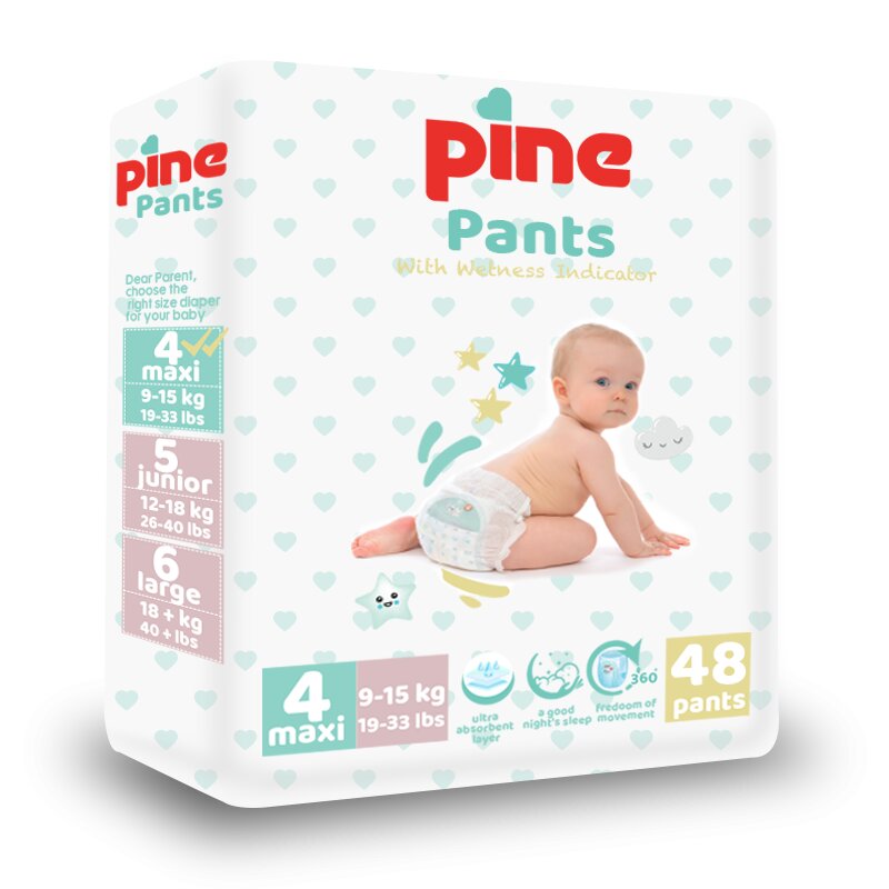 Pine Scutece tip chilot pentru bebelusi Pants Pachet Advantage Maxi 9-15 kg x 48 buc