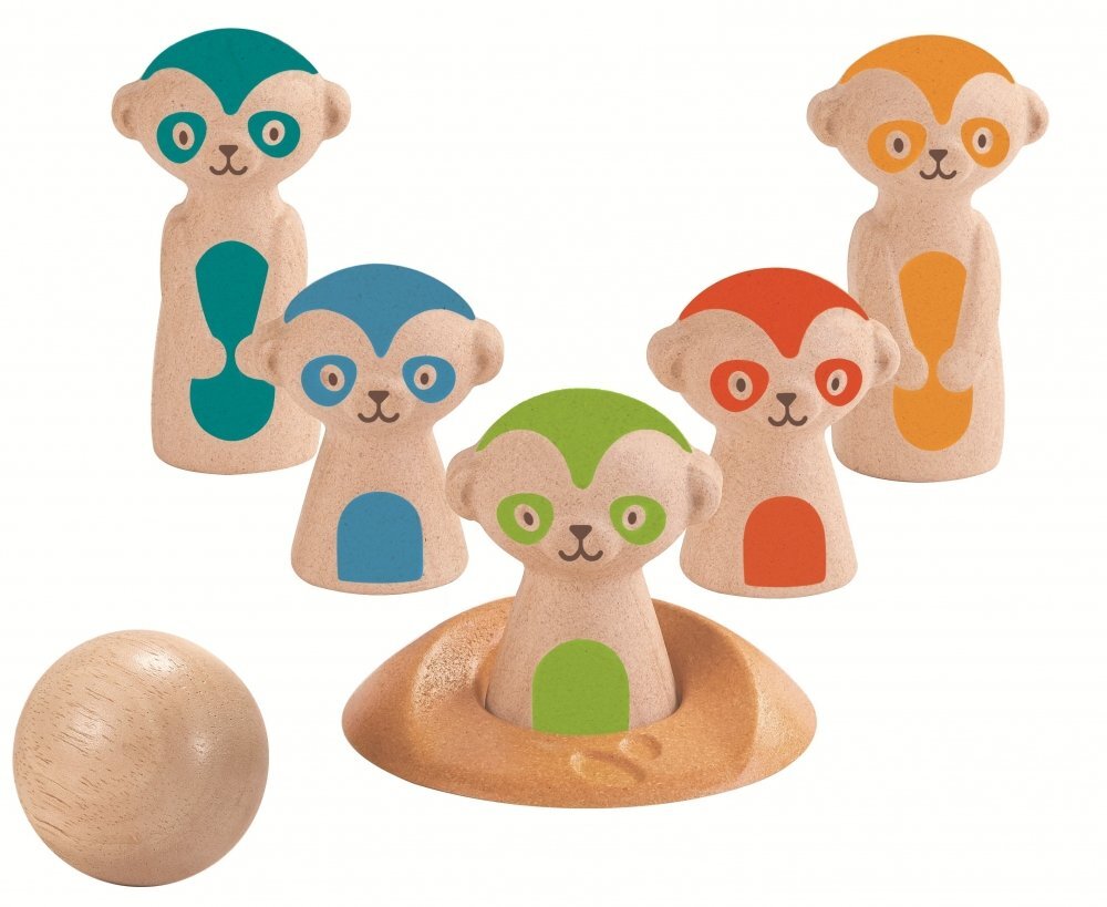 PLAN TOYS Set de bowling cu suricate