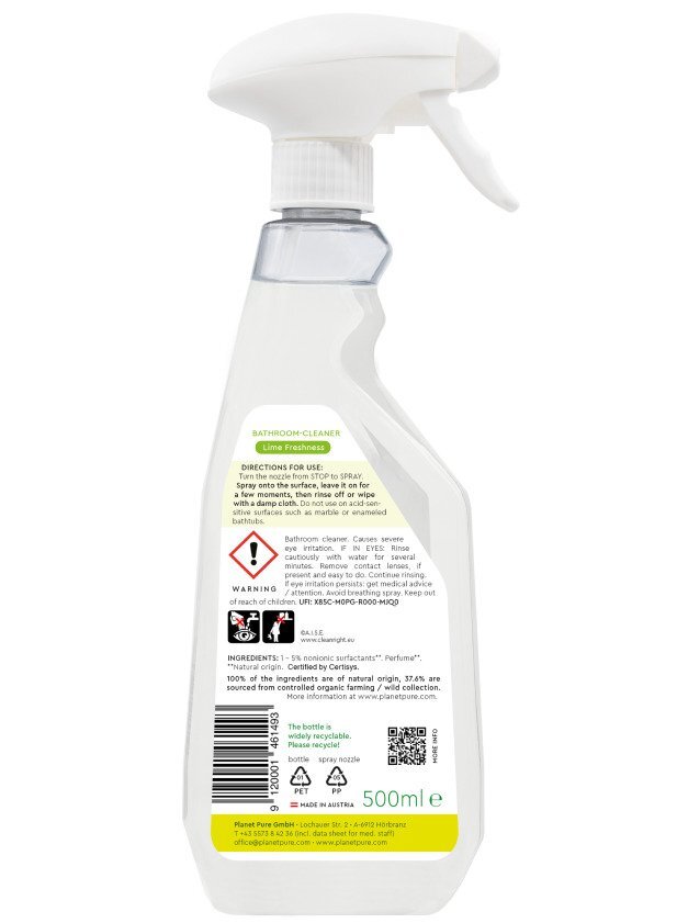 Planet Pure Detergent bio pentru baie lime 500ml