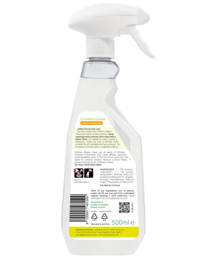 Planet Pure Detergent bio pentru bucatarie lamaie 500ml