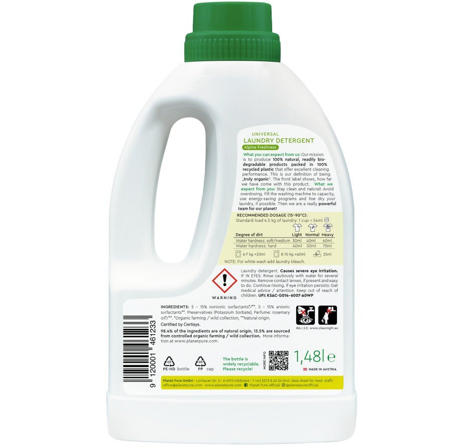Planet Pure Detergent bio pentru rufe lavanda 1.48 litri