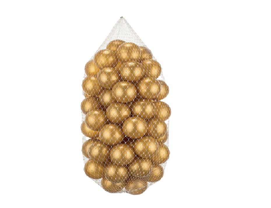 PlayCity Set 100 bile din plastic diametru 6 cm Gold