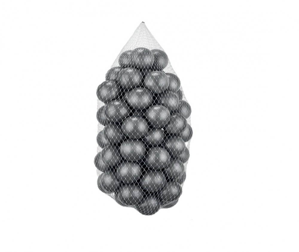 PlayCity Set 100 bile din plastic diametru 6 cm Grey