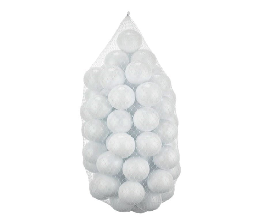 PlayCity Set 100 bile din plastic diametru 6 cm White