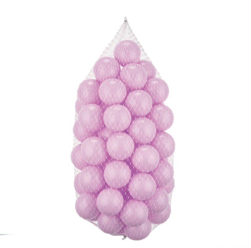 PlayCity Set 500 bile din plastic diametru 7 cm Premium Pink