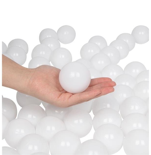 PlayCity Set 500 bile din plastic diametru 7 cm Premium White