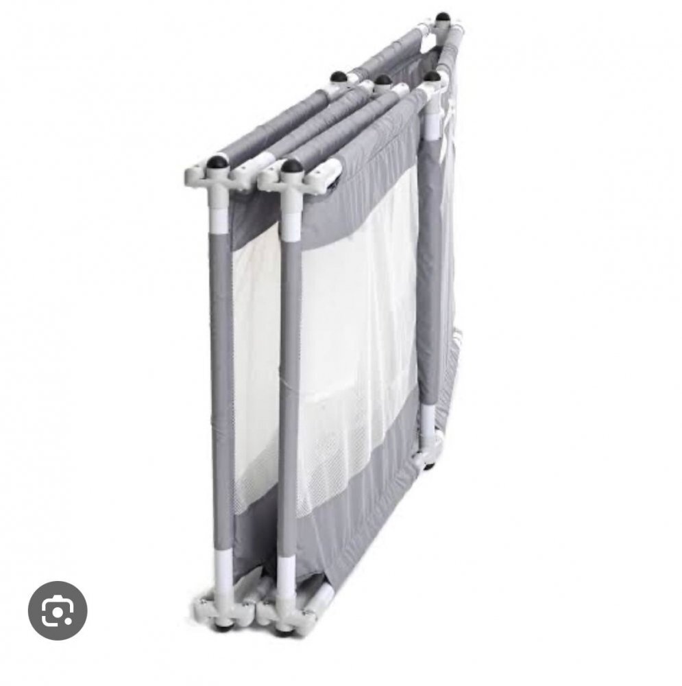 PlayCity Tarc pentru copii pliabil hexagonal cu fereastra de acces 136 cm Grey