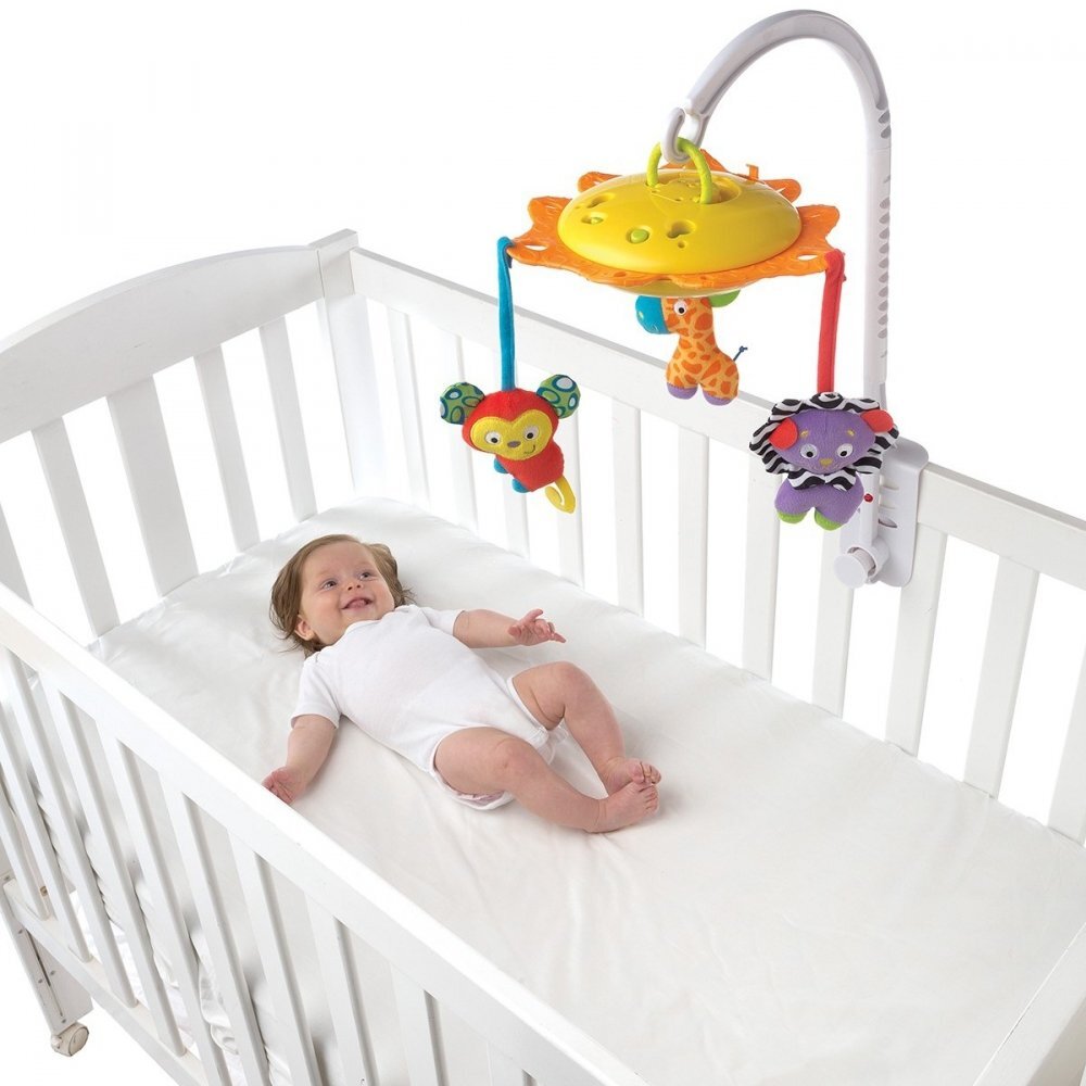 Playgro Carusel muzical cu proiector lumea junglei