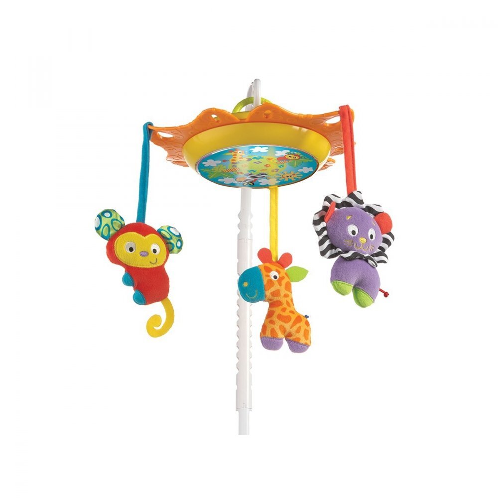 Playgro Carusel muzical cu proiector lumea junglei