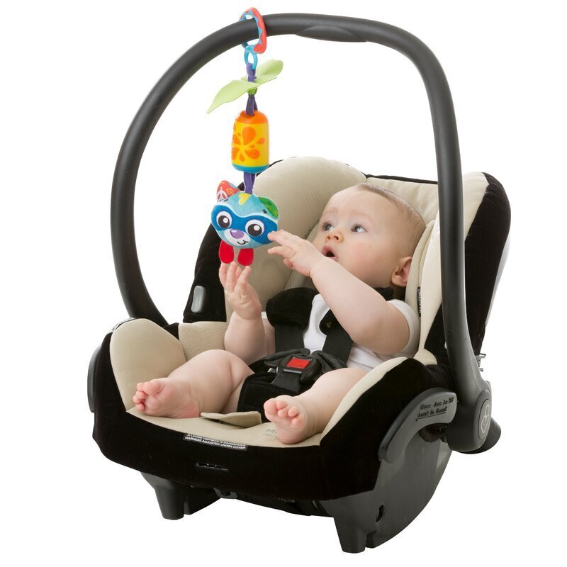Playgro Jucarie carucior sau scaun auto 0 luni+ Cheeky Chime Rocky Racoon