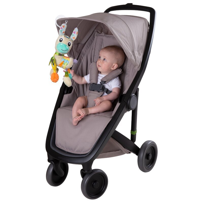 Playgro Jucarie carucior sau scaun auto cu inele pentru dentitie Sensory Friend Lupe Llama