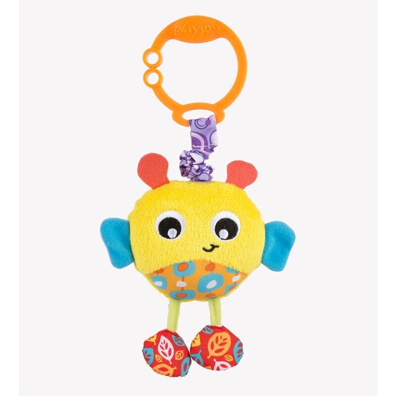 Playgro Jucarie cu vibratii pentru carucior scoica auto si patut Wiggling Bertie Bee 23 cm