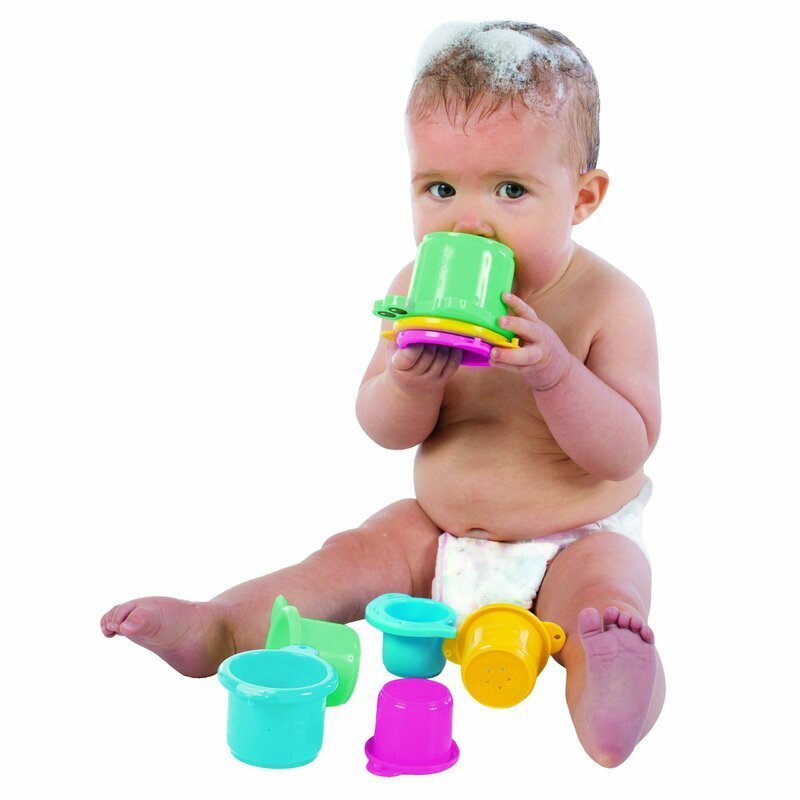 Playgro Jucarie de baie Croc Cups 8 piese