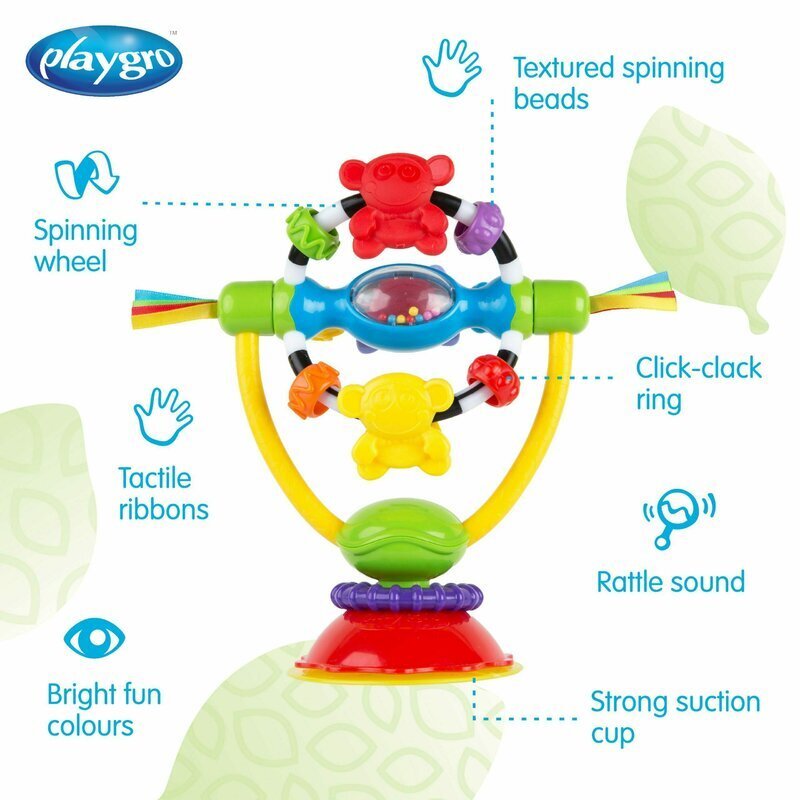 Playgro Jucarie pentru scaunul de masa cu ventuza High chair Spinning Toy 19.5 cm