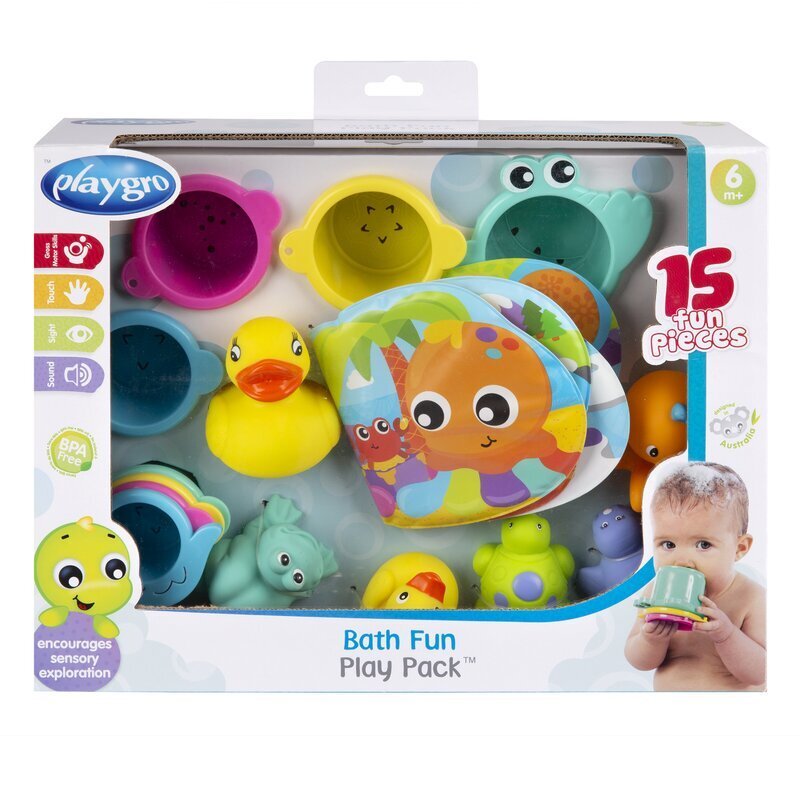 Playgro Set 15 jucarii de baie 6 luni+ Bath Fun