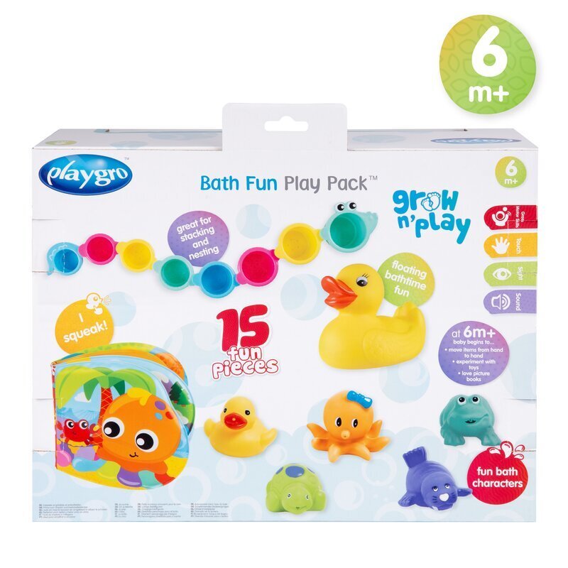 Playgro Set 15 jucarii de baie 6 luni+ Bath Fun