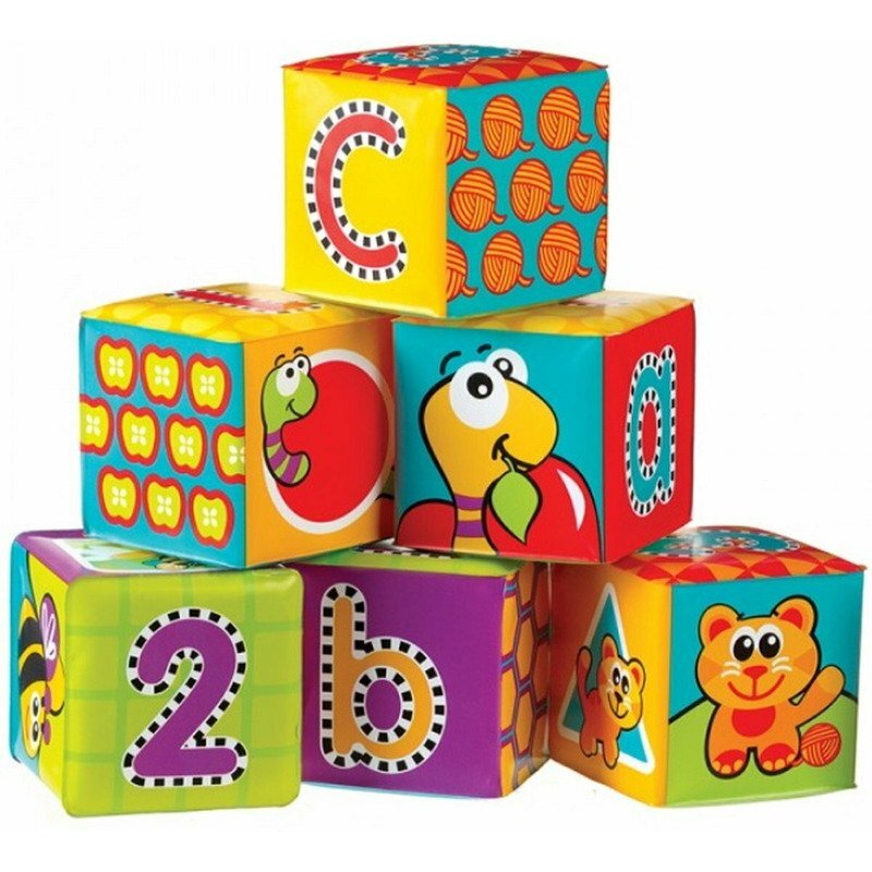 Playgro Set 6 cuburi pentru baie Splash and Learn Soft blocks for bath
