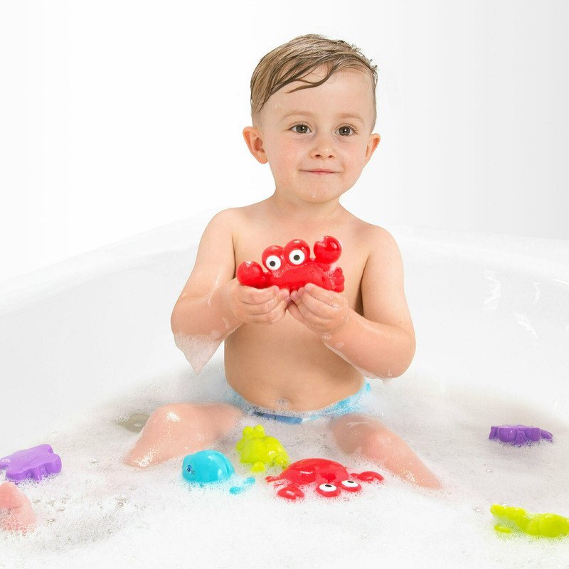 Playgro Set 7 animalute de baie fara BPA Floating Sea Friends New Blue