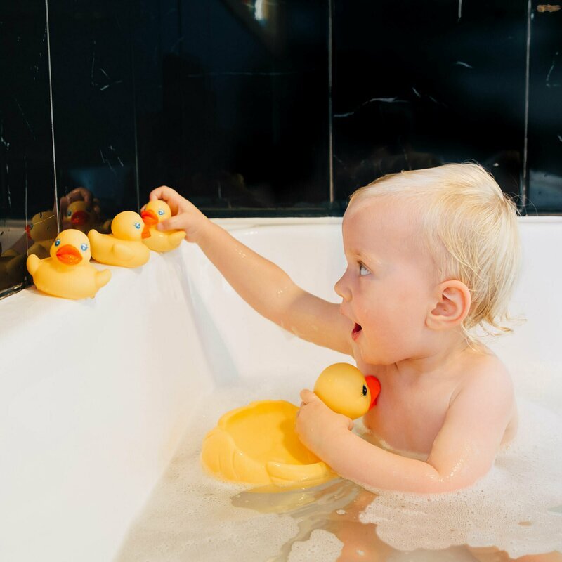 Playgro Set de joaca de baie Ratusca cu trei bococi fara gauri