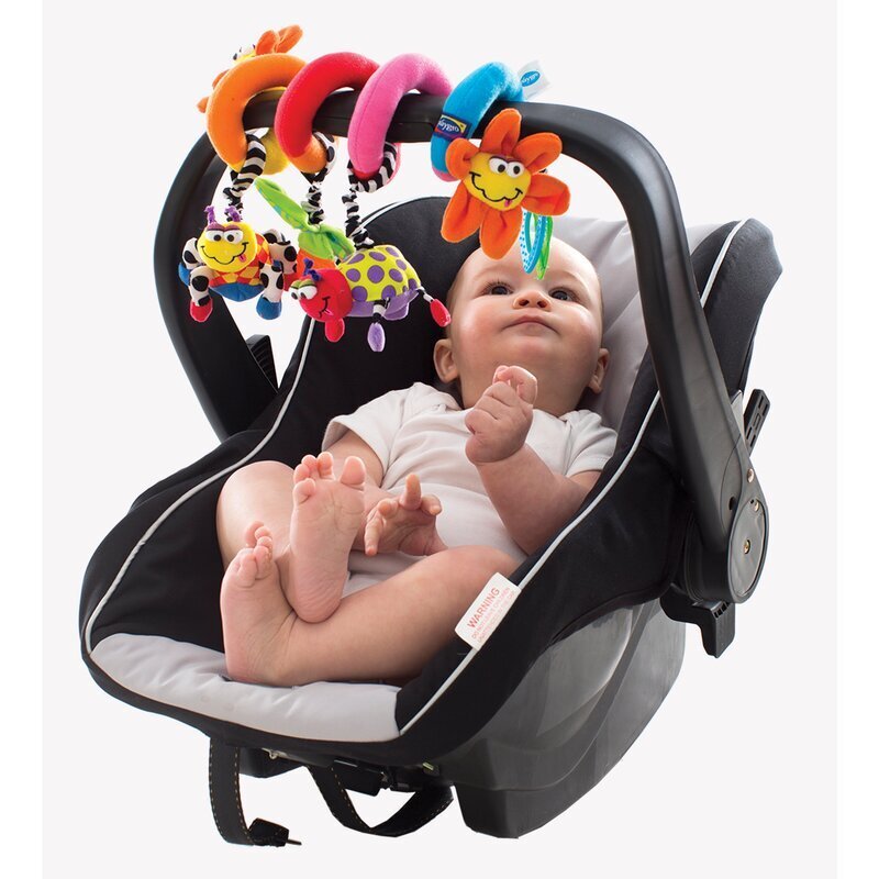 Playgro Spirala cu jucarii pentru carucior scoica auto si patut Amazing Garden Twirly Whirly 33 cm