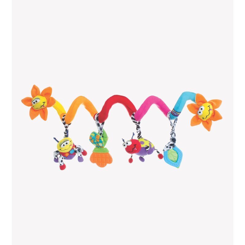 Playgro Spirala cu jucarii pentru carucior scoica auto si patut Amazing Garden Twirly Whirly 33 cm