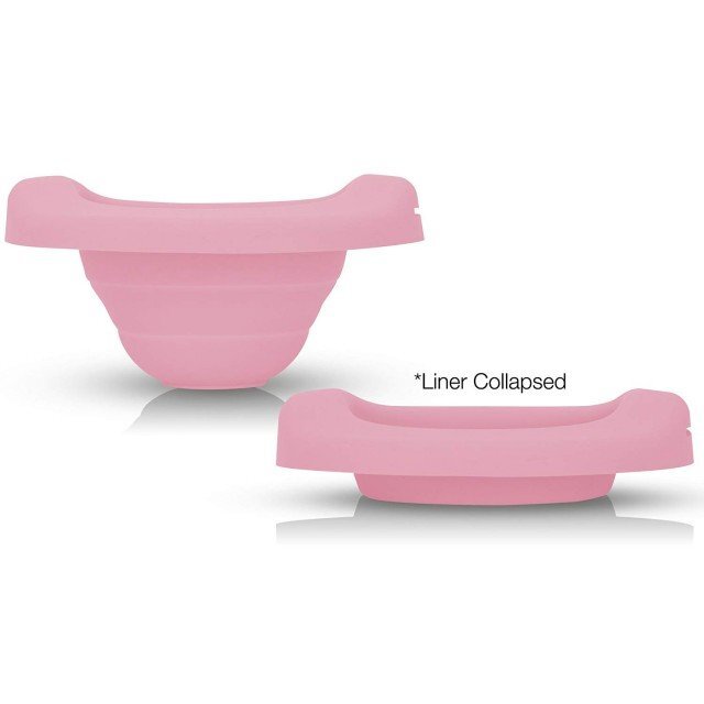 Potette Plus Liner reutilizabil din silicon pentru olita portabila 2 in 1 roz