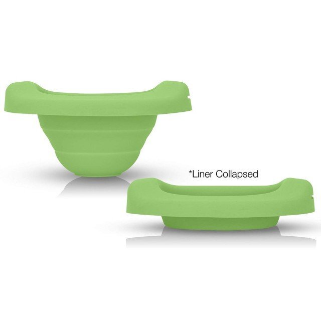 Potette Plus Liner reutilizabil din silicon pentru olita portabila 2 in 1 verde