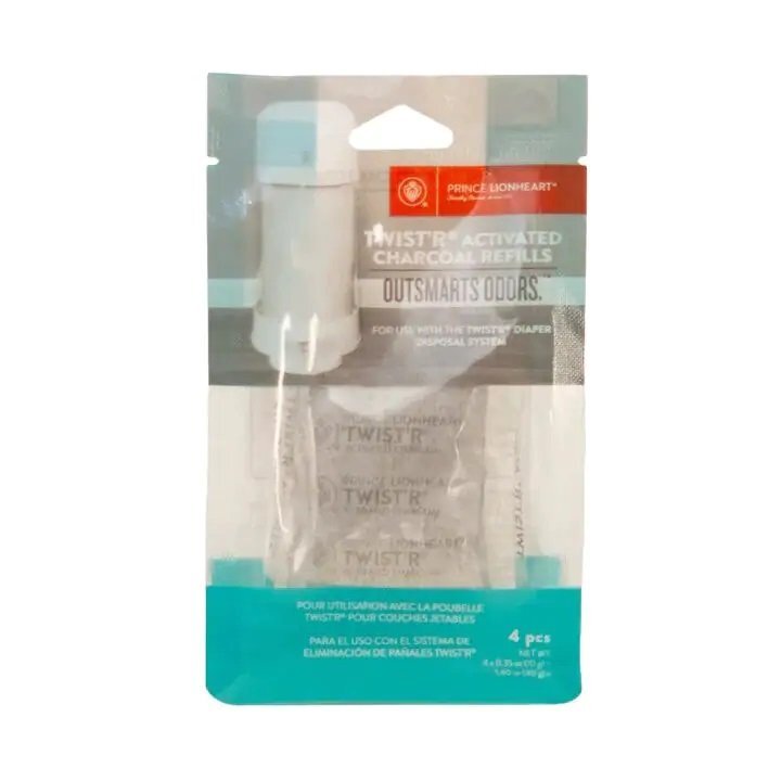 Prince Lionheart Set 4 pliculete de carbune activat pentru cosul de scutece