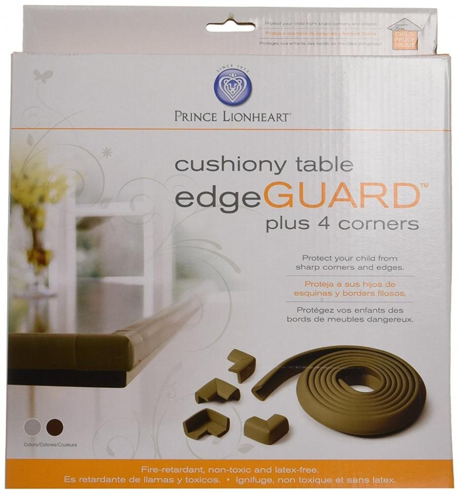 Prince Lionheart Set complet de protectie Margine si Colturi pentru Suprafete Dure Maro
