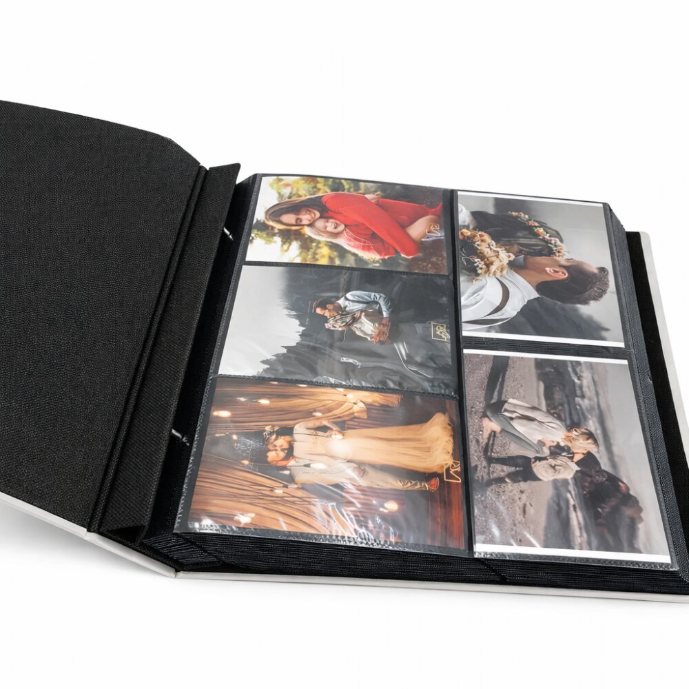 Procart Album foto 500 fotografii format 10x15 buzunare stocare model floral negru